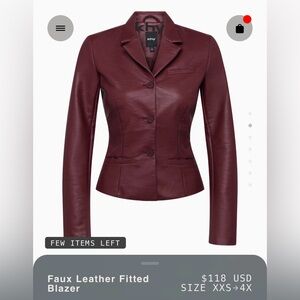 Khy Fitted Faux Leather Blazer